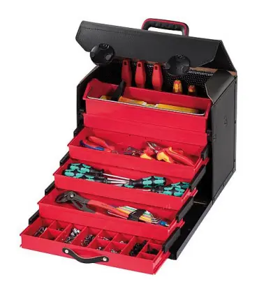 Sacoche d‘outillage avec tiroirs 410x220x310mm noir 44.000-581