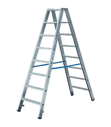 Escabeau double H de travail 3,65 H d‘echelle 1,90 2x8 marches