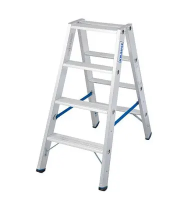 Escabeau double H de travail 2,70 H d‘echelle 0,95 2x4 marches