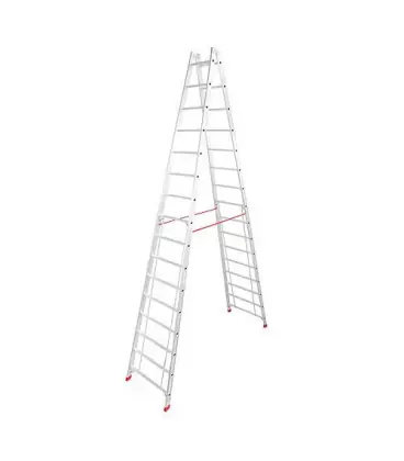 Echelle double H de travail 6,15 H d‘echelle 4,48 2x16 echelons