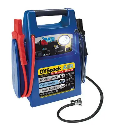 Appareil d‘aide au demarrage 3en1 Gyspack Air 400 - autonome 12V - compresseur 4 bar