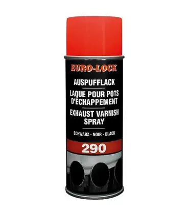 Laque pour tuyau d‘échappement, noir, jusqu‘à +600°C, spray de 400 ml