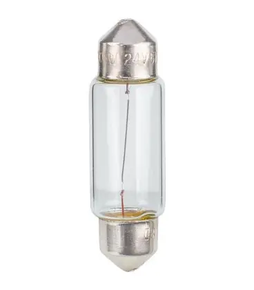 Ampoule -Soffitten 24V, 5W pour eclairage interieur et plaque arriere, emballage 10 pieces