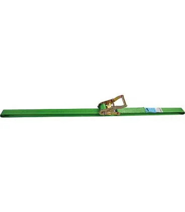 Sangle d‘amarrage, une piece Type 2000, DIN EC 12195-2, verte sangle 35 mm, longueur 4 m
