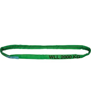 Sangle ronde en polyester DIN 61360/EN 1492-2 Enveloppe double gris 4 t / Longueur 1,5 m