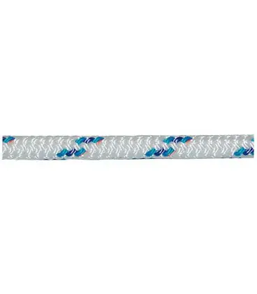 GEWA-Corde en fibre, cordage tressé diam. 12 mm, L 10 m, bleu-blanc