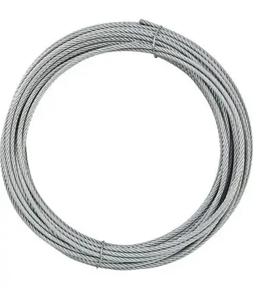 Cable a torons ronds DIN 3060 6 x 19 avec fibre diam. 5 mm / 25 m, zingué