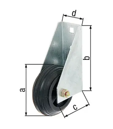 Galet de roulement pour porte porte lourde diam. 80 mm - galvanisé a chaud