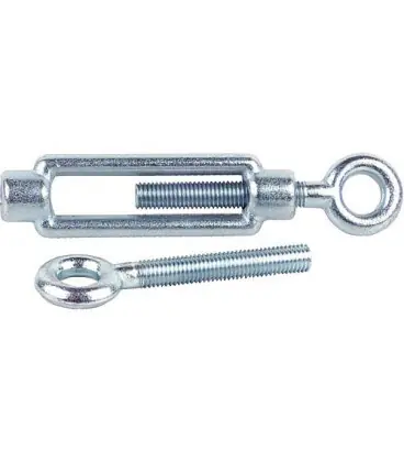 Ecrou de tension DIN 1480 M 10 avec 2 oeillets zingue 1 set