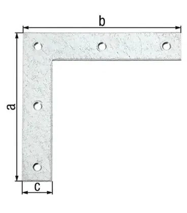 Corniere d‘angle 160x160x30 mm laminé zingué
