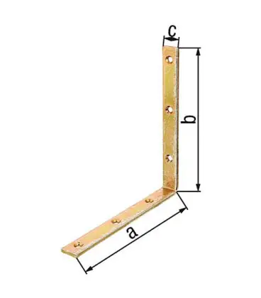Corniere poutre 180x180x20 mm zingué jaune