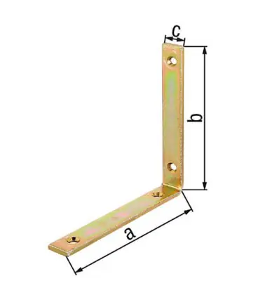Corniere poutre 140x140x20 mm zingué jaune