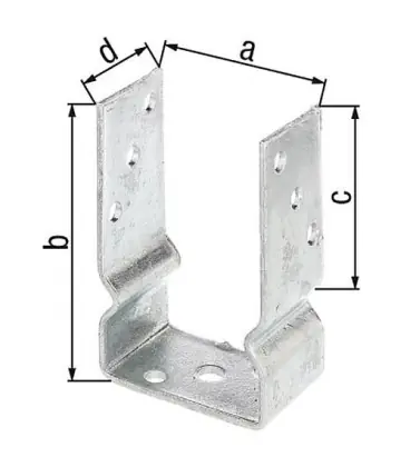Etrier forme U, type 451 91x150mm, galvanisé a chaud