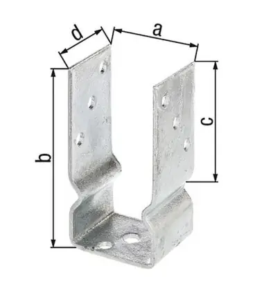 Etrier forme U, type 451 71x150mm, galvanisé a chaud