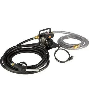 Kit de pompe d‘aspiration fioul Tuyau flexible d aspiration, pistolet a essence, tuyau de pression 10m