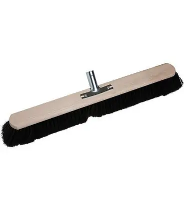 Balai 60cm bois 8 rangs avec support metallique melange de poils