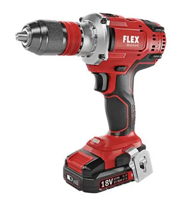 Perceuse visseuse sans fil FLEX 18V DD 4G 18.0-E avec 2x5,0 Ah batteries et chargeur