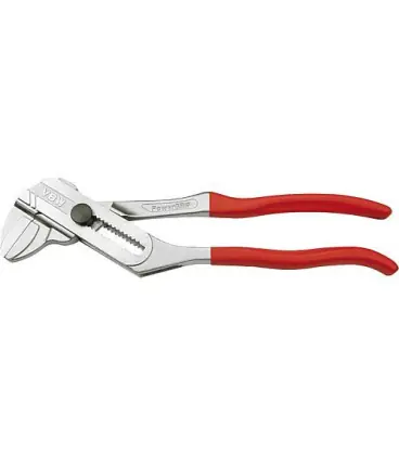 Cle a pince Power GRIP chrome avec revetement rouge longueur 253 mm