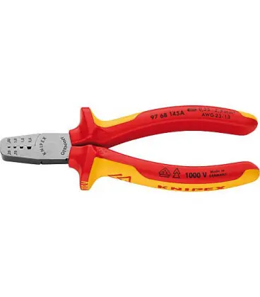 Pince a sertir Knipex VDE isolée, longueur 145 mm 0,25 - 2,5 mm²