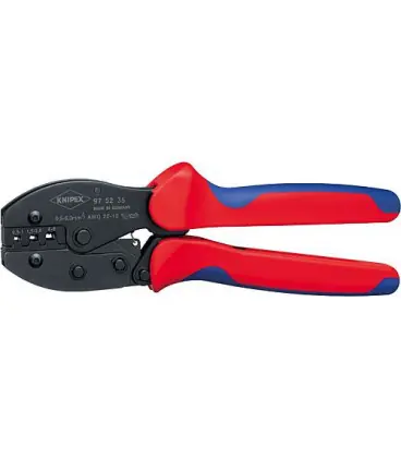 Pince a sertir ‘‘PreciForce‘‘ utilisable pour fiche a fut ouvert non isolee Longueur 220mm 0,5-6,0mm²