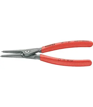 Pince pour circlips de precision gris Revetement plastique antiderapant L 180mm 19-60mm Bout droit