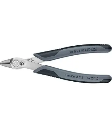 Pince coupante diagonale KNIPEX Super Knips XL ESD tête polie Longueur 140 mm