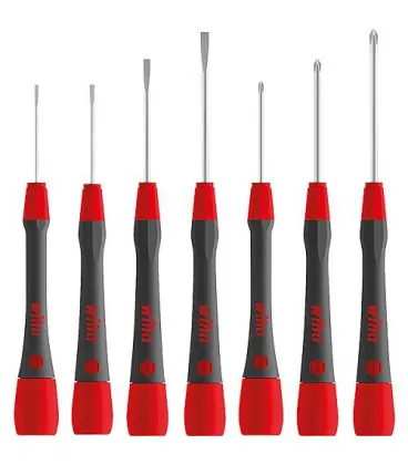 Kit tournevis WIHA® Electricien PicoFinish®7 pc. ac. fente et Philips