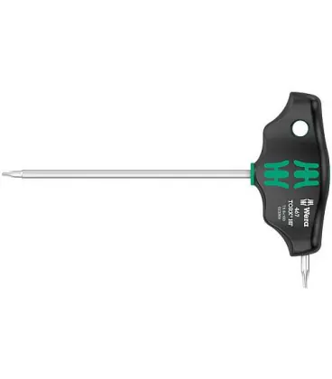 Tournevis WERA TORX poignee transversale avec fonction de retenue, T8x100mm