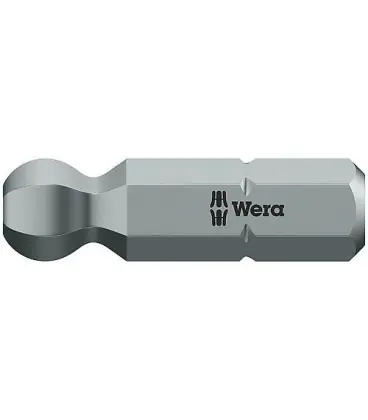 Embout WERA six pans creux avec tete spherique 2,5x25mm