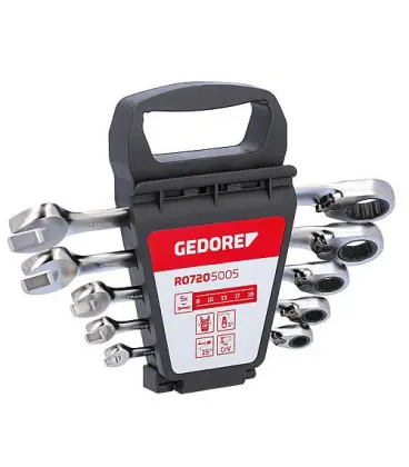 Jeu de clés mixtes GEDORE red plates à cliquet, reversibles Contenu 8, 10, 13, 17, 19
