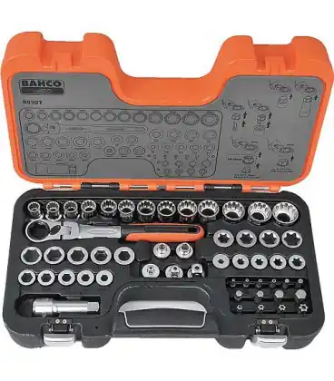 Douilles pour chevilles Bahco, 53 pieces