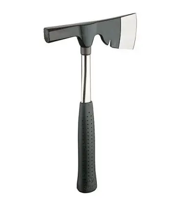 Habero Hachette de platrier avec manche en tube d‘acier 600 g