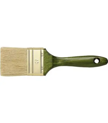 Pinceau plat Premium 40 mm Virolle en tole, poils de chine tr.cuits, 90%top
