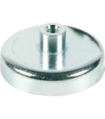 Griffe plate magnetique avec douille filetee T°C max d‘utilisation 200°C Dim 20 x 13 mm, 1 piece