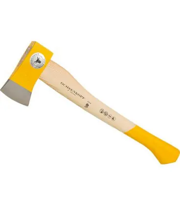 Hachette orange laquee Longueur totale 500 mm Poids 1,25kg. Coupe L 100 mm