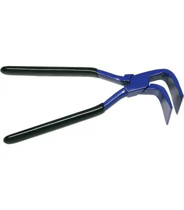 Pince a sertir, 90°coude, forgee, laquee largeur de machoire 60mm / L 260 mm