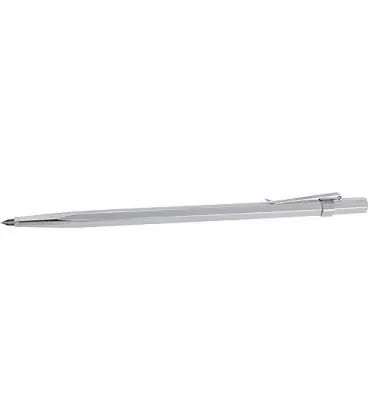 Pointe a tracer metal dur et clip de fixation tige D 6 mm L 145 mm
