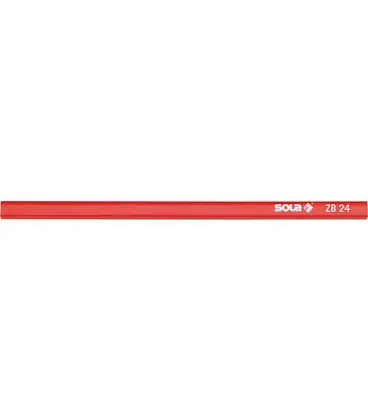 Crayon rouge en bois tilleul Modele ZB 18cm Mine de graphite HB