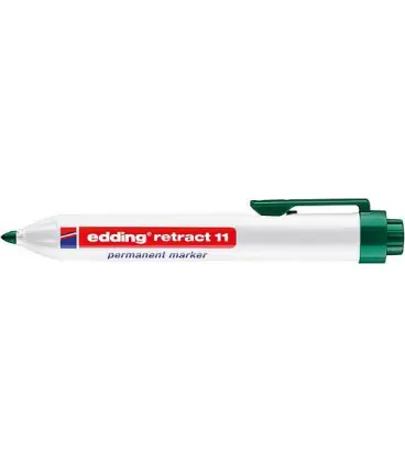 Marqueur permanent edding retract11, pointe ronde diam. 1,5-3,0mm, couleur verte