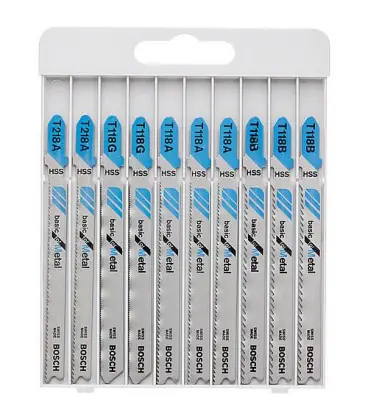 Kit Lames scie sauteuse BOSCH® 10 pc. pr decoupe du metal