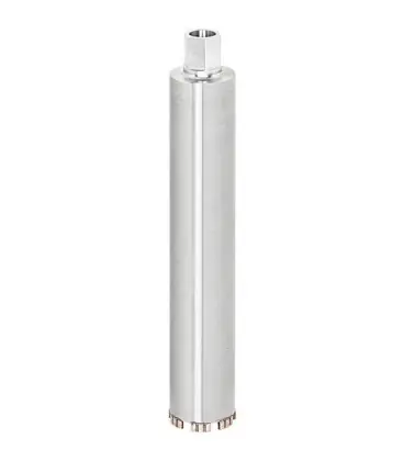 Couronne diamant soudee par laser, raccord 11/4" UNC, taille 72x450 mm