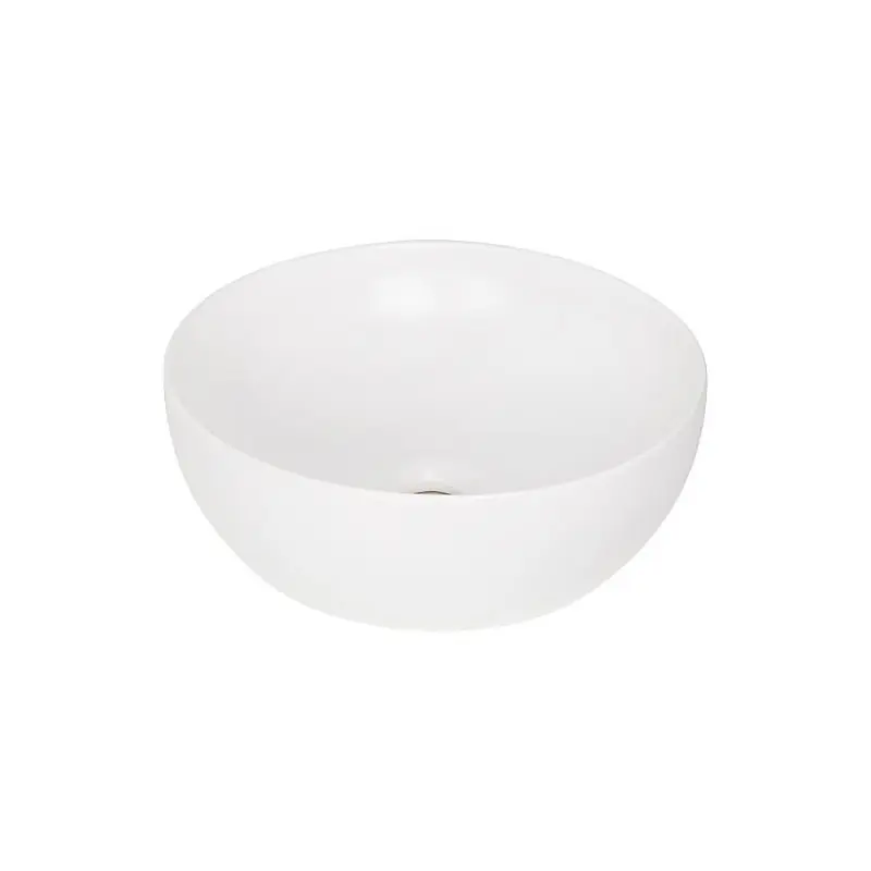 Vasque à poser Elanda 400x400mm céramique sans trou robinet, blanc mat
