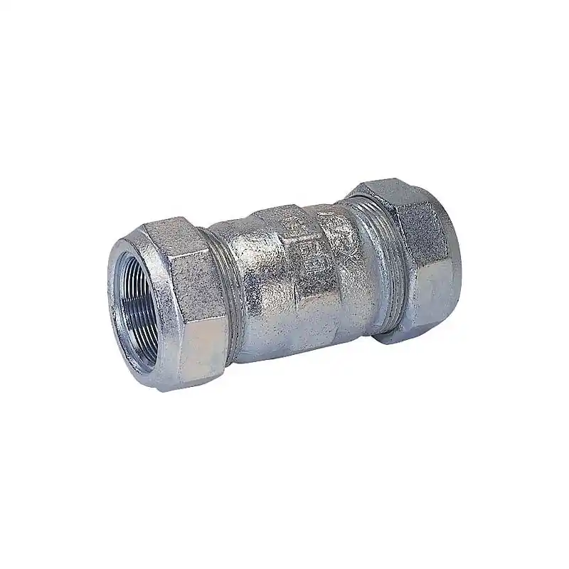 Accoup de serrage en fonte malleable fem/fem, Gaz PN 4, eau PN 16, Type O 1 1/4" (42,4) ",