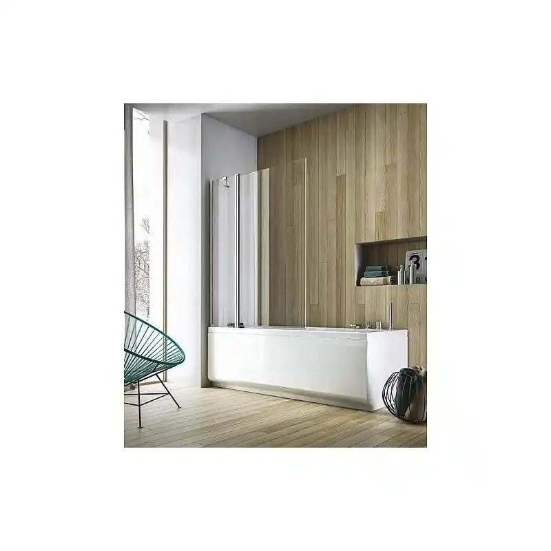 Paroi baignoire Eloa 2.0 990-1005x1400 mm 6 mm verre ETC 1 partie pivotante + partie fixe