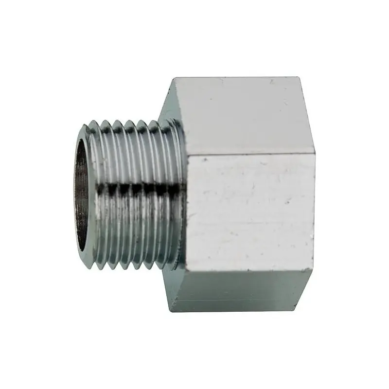 Nipple hexagonale chromee filetagefemelle/mâle 1/2" fem x 3/8" mâle" ",