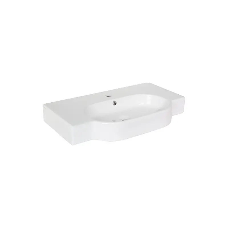 Vasque AREA lxhxp 810x110x450 mm 1 trou robinet céramique blanc