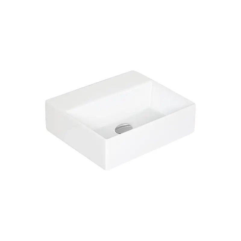 Vasque Elayla sans trou de robinet en céramique, blanc 420x130x350 mm