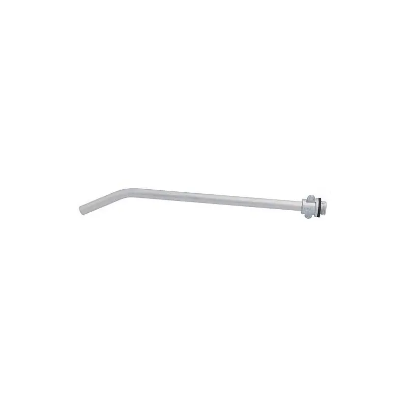 Tube de buse alu male M15x1,5mm, Ø 10mm, L 250mm coudé