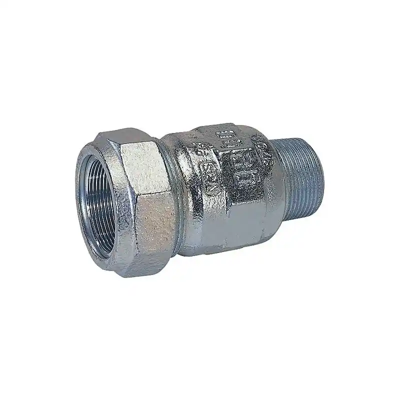 Raccord de jonction en fonte malleable mâle, Gaz PN 4, eau PN 10, Type I 3/4" (26,9)