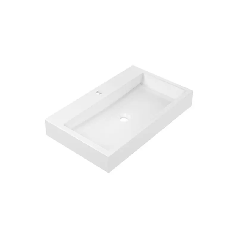 Lavabo Design JULIA lxhxp 700x100x420 mm fonte minérale blanc